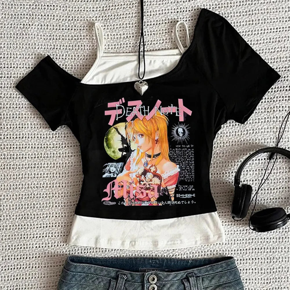 Death Note Misa Amane Gothic Corset Crop Top