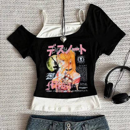 Death Note Misa Amane Gothic Corset Crop Top